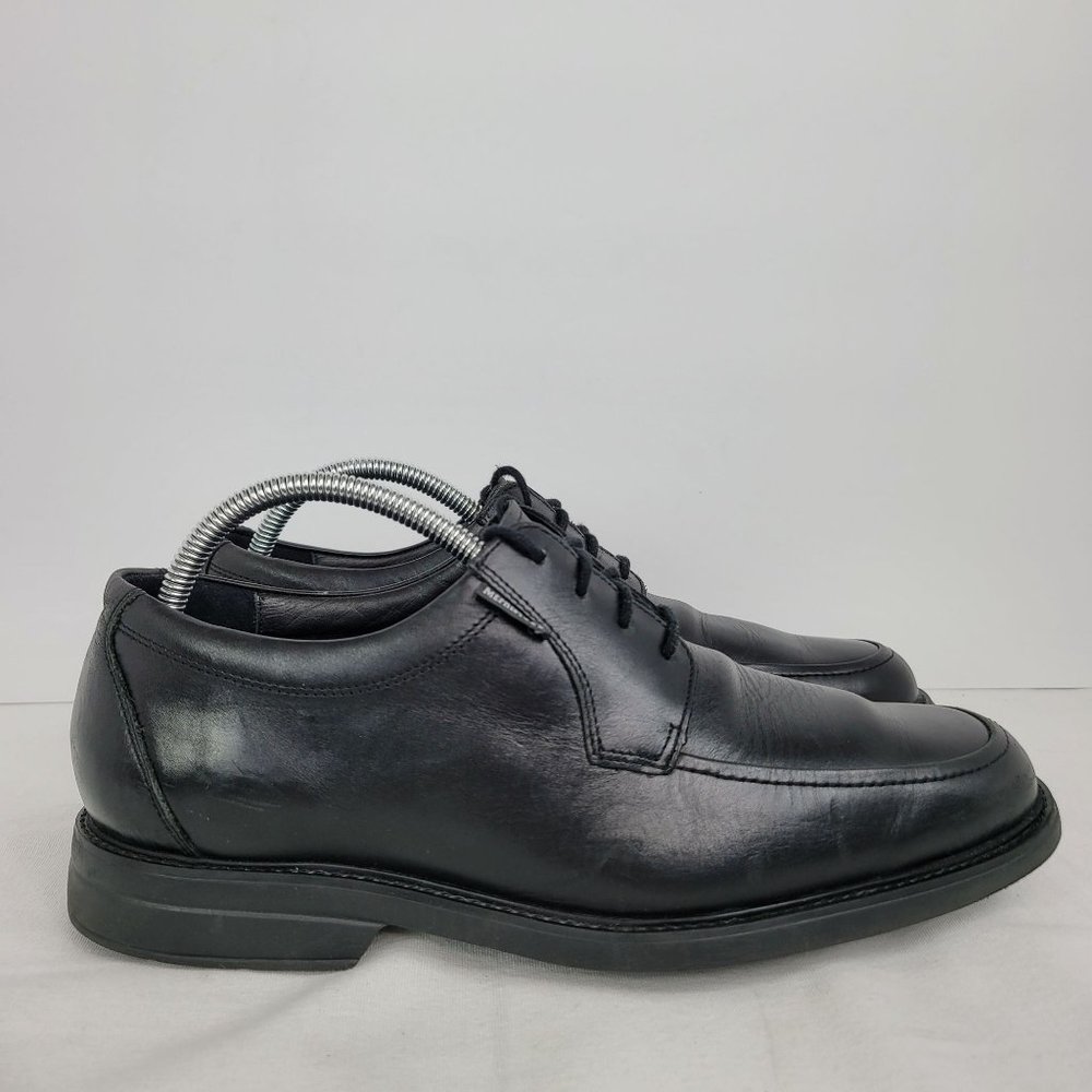 Mephisto Air Jet Saverio Black Leather Derby Dress Shoes US Size 8.5